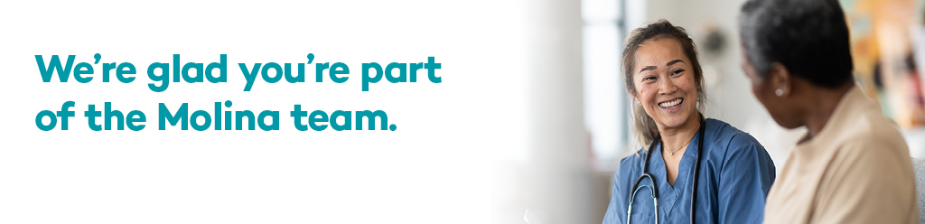 provider smiling with patient