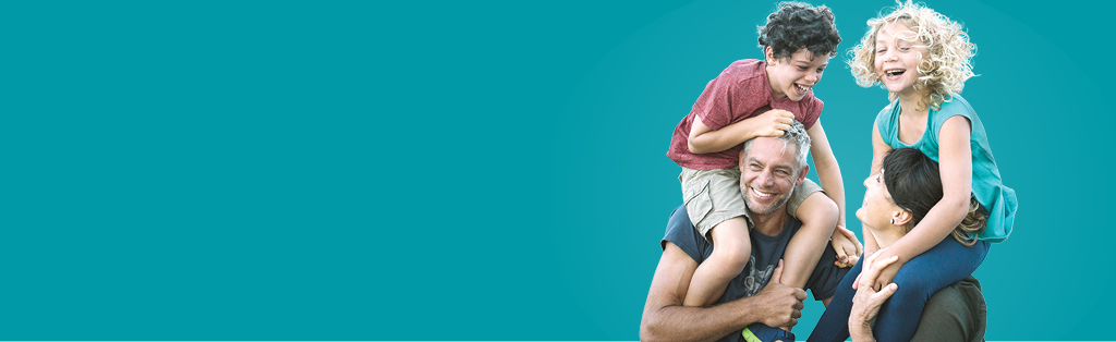 young family smiling