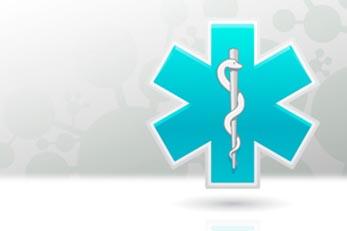 Medical symbol caduceus snake with stick