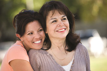Mother and Daughter hugging