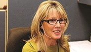 Woman on a headset Woman on a headset
