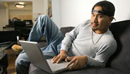 Man with his laptop