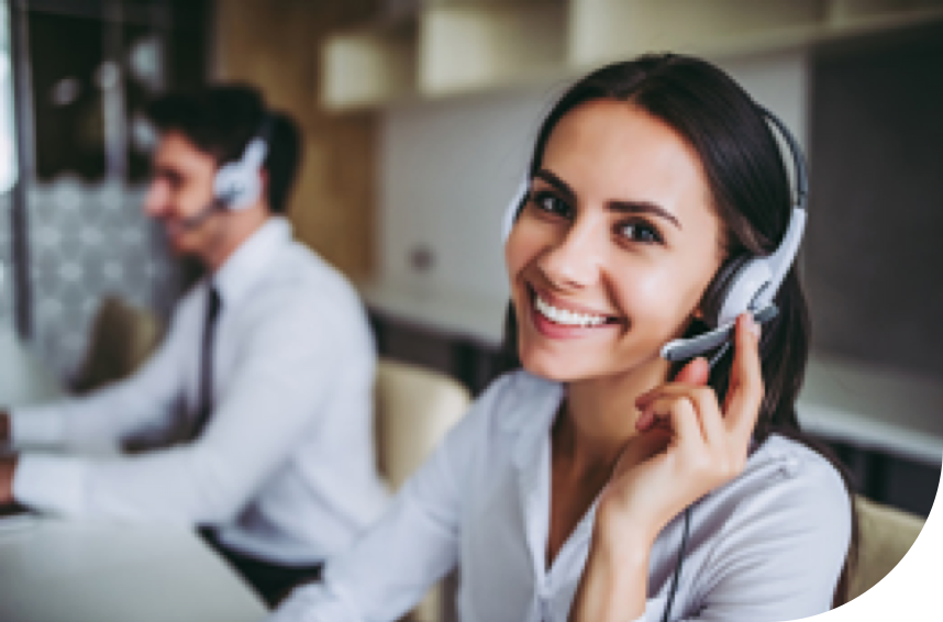 Doctor and patient smiling