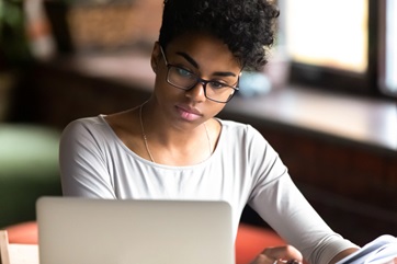 woman on laptop