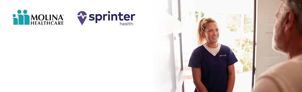 health care provider visiting patient at home