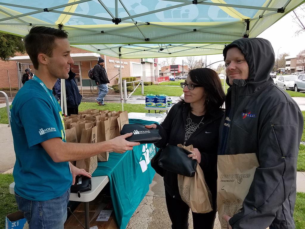 Molina volunteering to help people in need. Molina volunteering to help people in need.