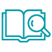 book with magnifying glass