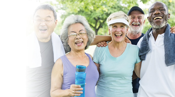 group of friends smiling